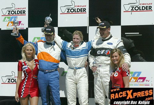 Podium Benelux Racing League op Zolder tijdens de Zolder Super Prix